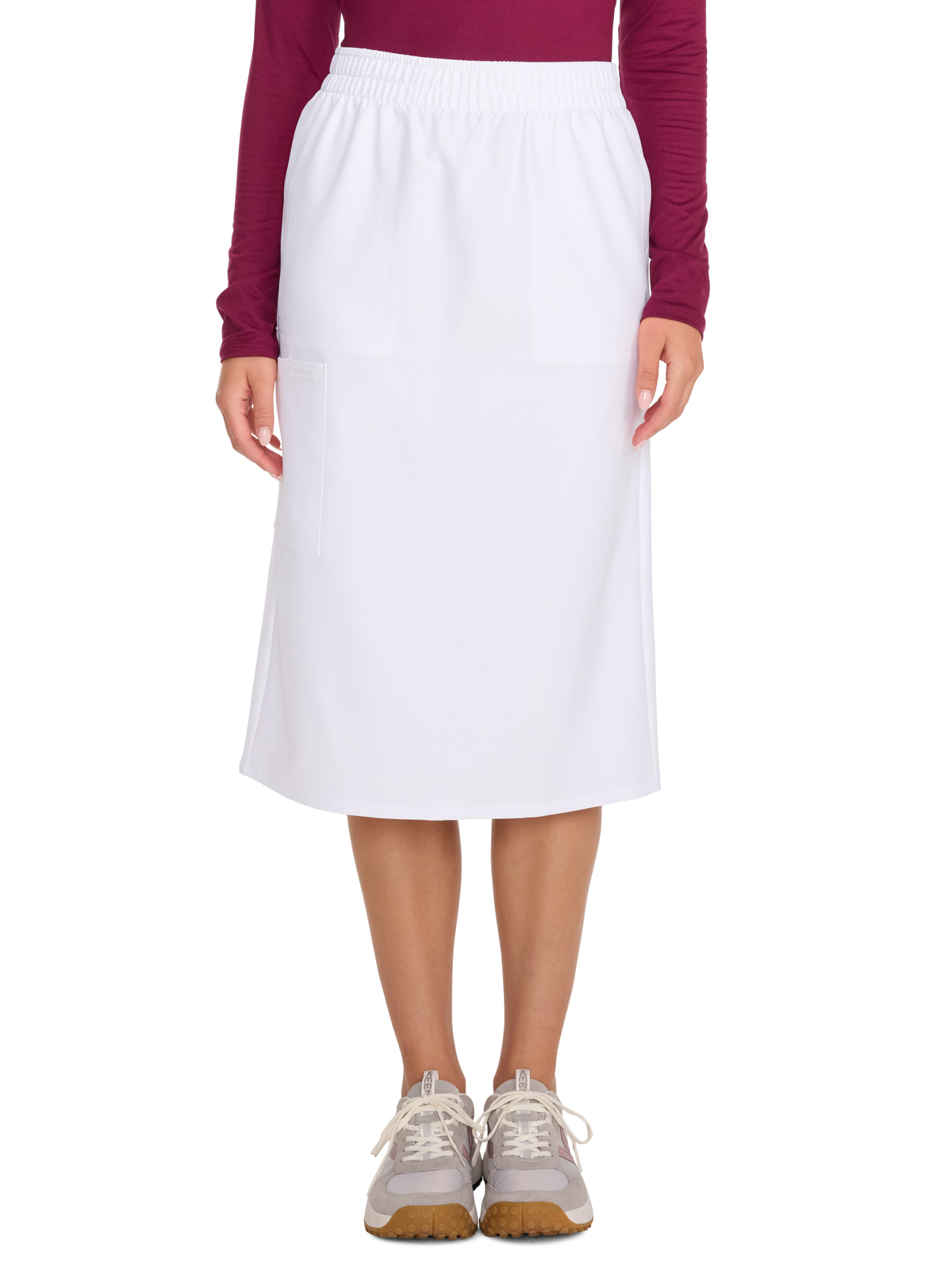 Cherokee CK563A Women's 2-Pocket Elastic Waist Skirt