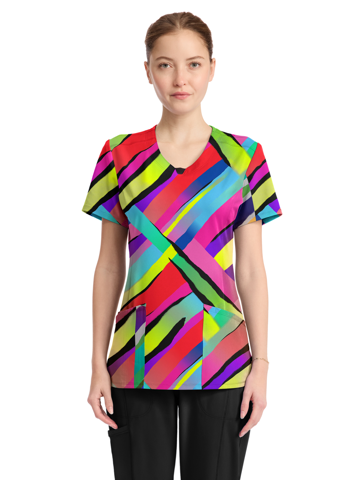 Infinity CK609 Women's Round Neck Print Top
