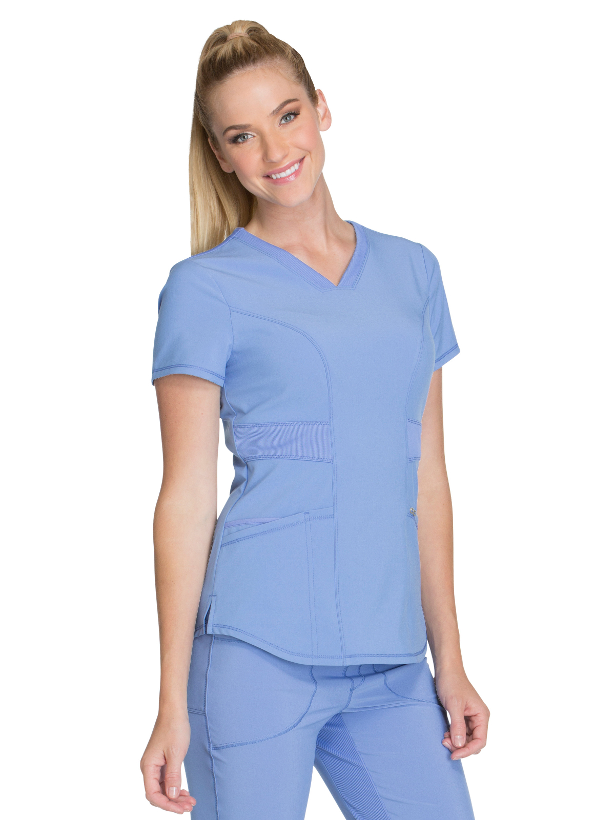 Infinity CK623A Women's 3-Pocket V-Neck Top