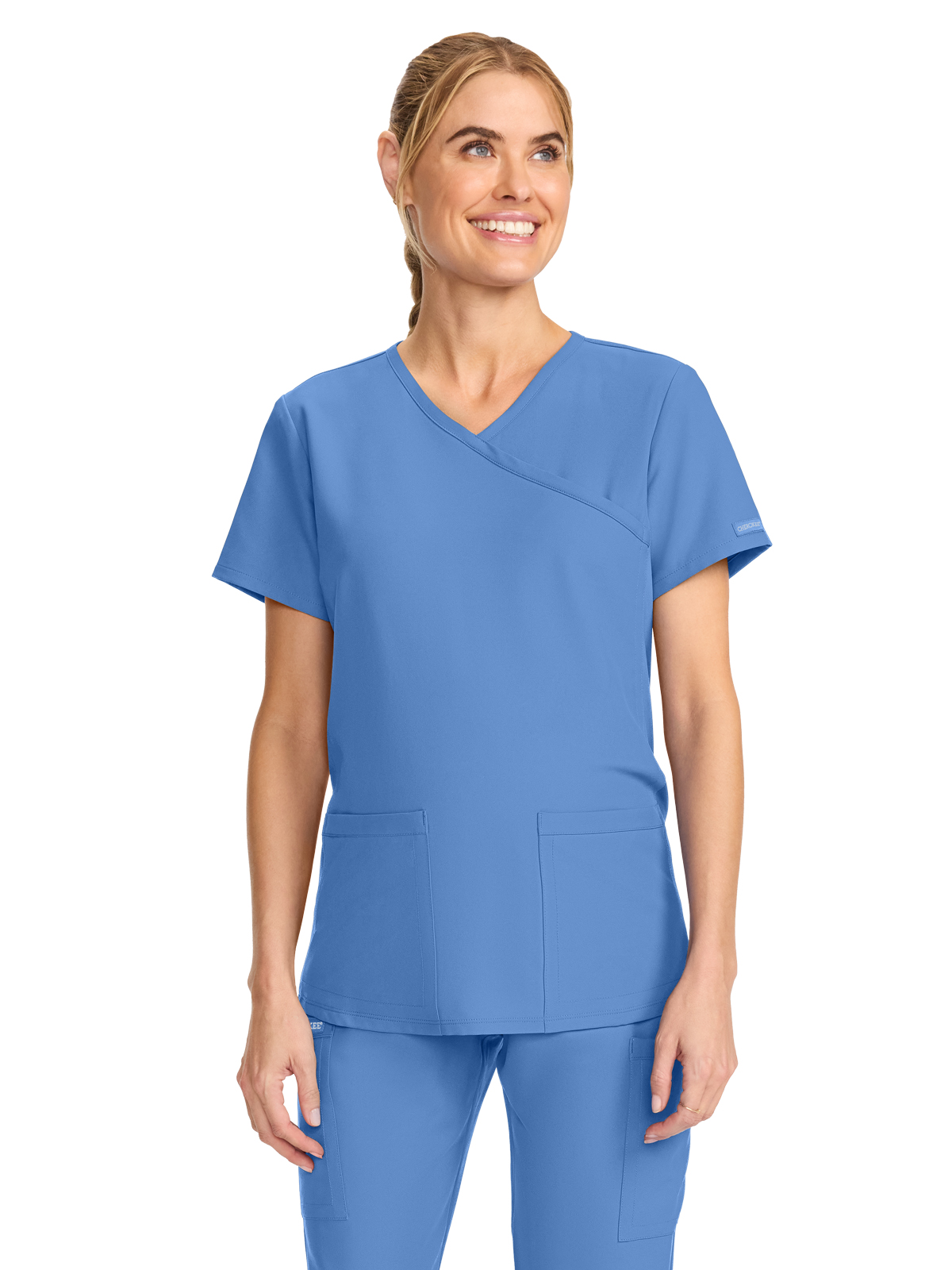 Cherokee CK701A Women's 2-Pocket Maternity V-Neck Top