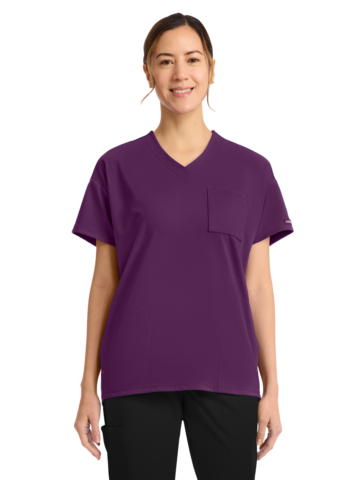 Cherokee CK863 Women's 3-Pocket V-Neck Tunic Top