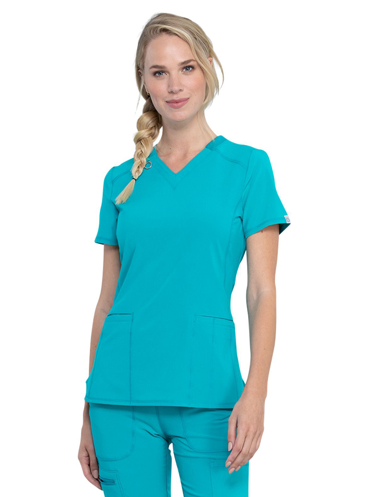 Infinity CK865A Women's 2-Pocket V-Neck Top