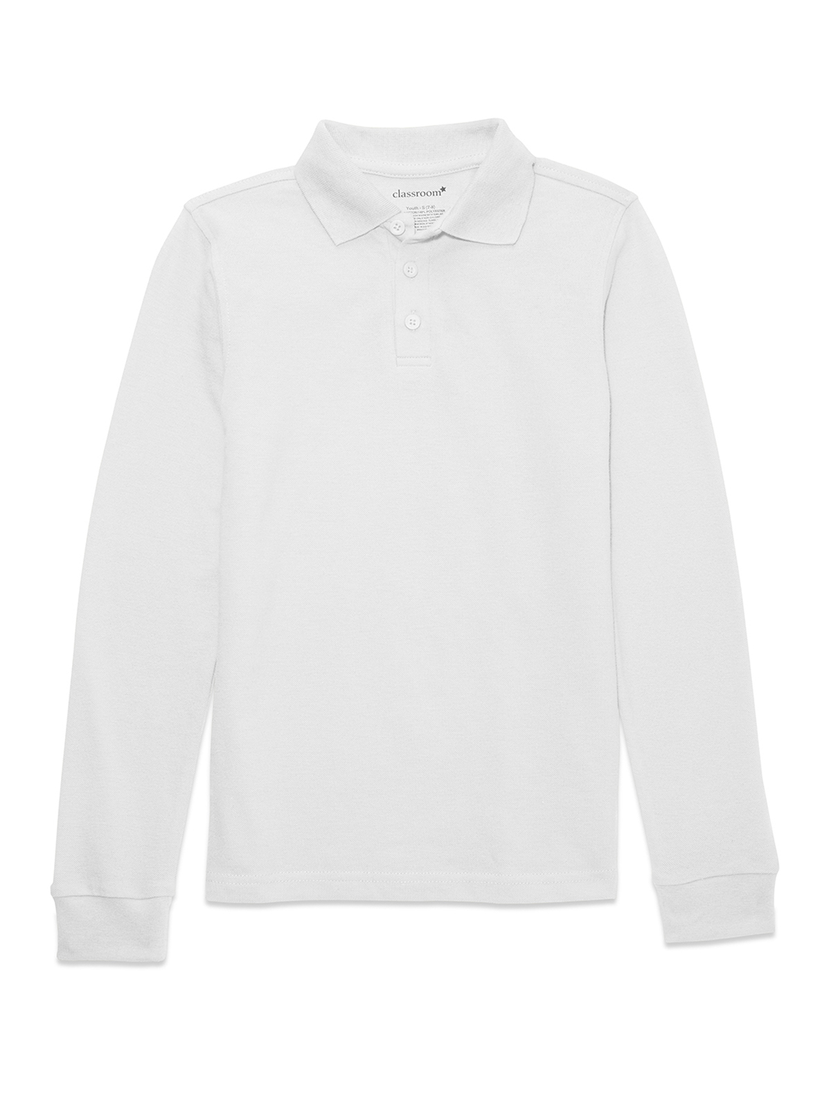 Classroom Uniforms CR835X Unisex Long Sleeve Pique Polo