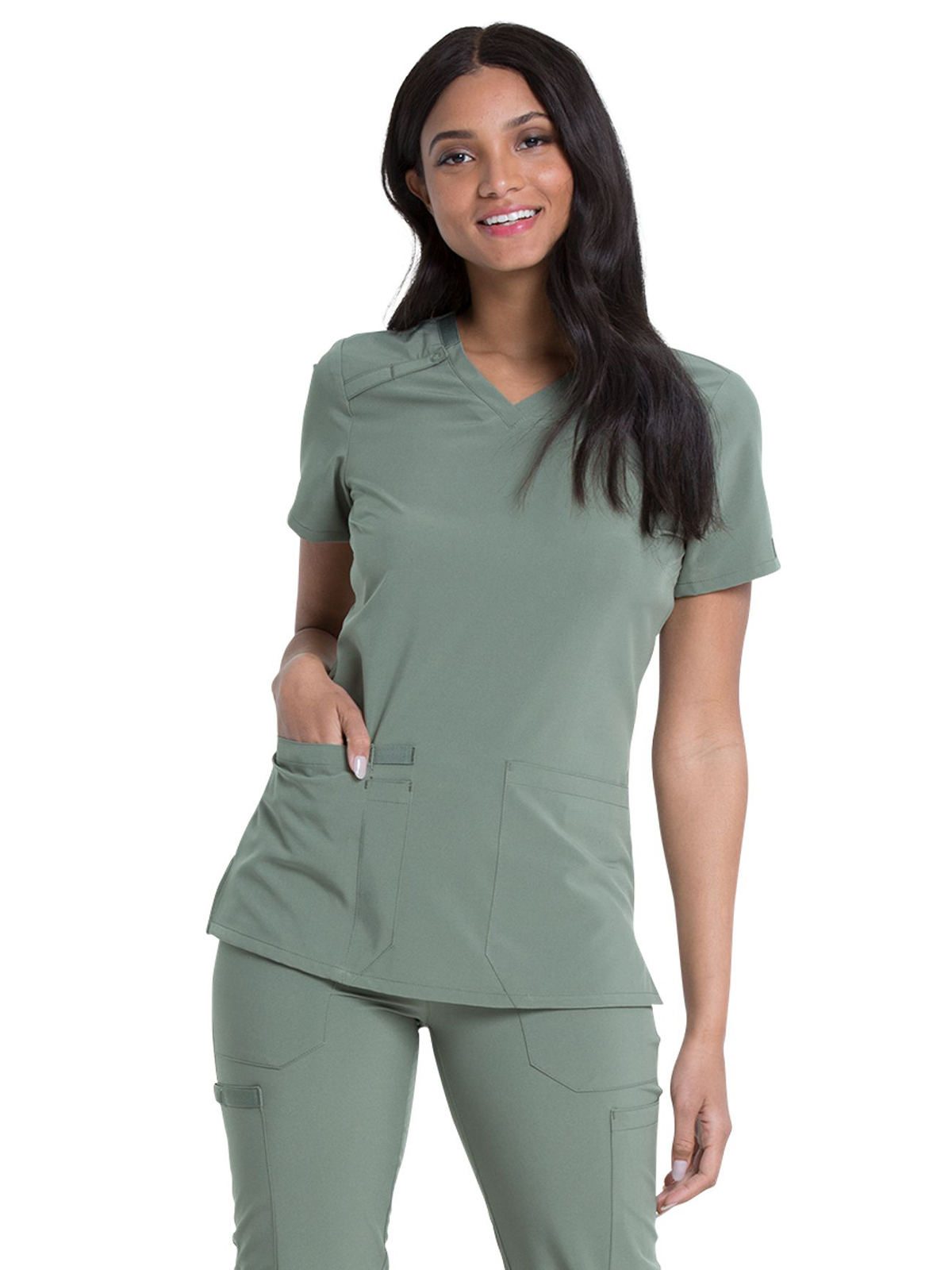 Dickies Medical DK615 Women's 2-Pocket Contemporary V-Neck Top