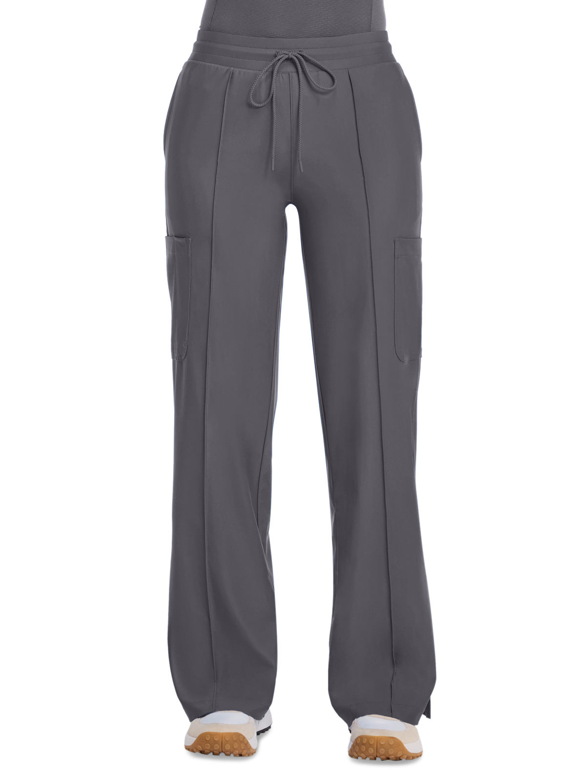 Infinity IN103A Women's 6-Pocket Pintuck Wide Leg Pant