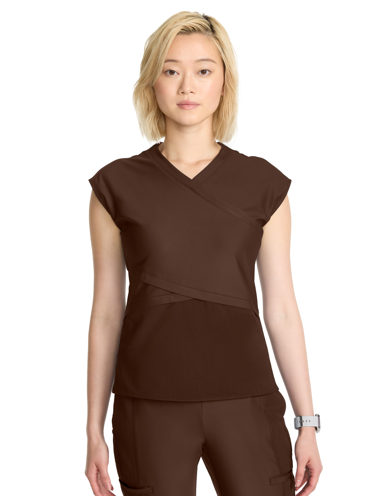 Infinity IN645A Women's 2-Pocket V-Neck Top