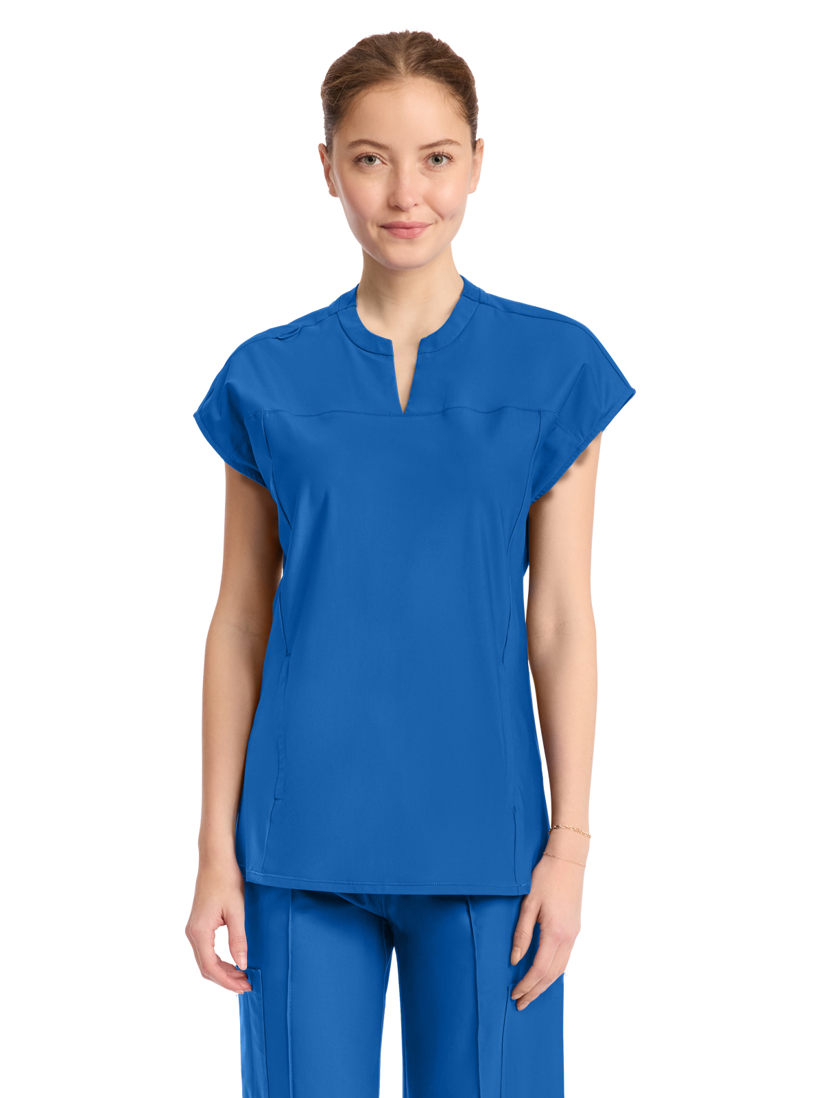Infinity IN811A Women's 2-Pocket Henley Top