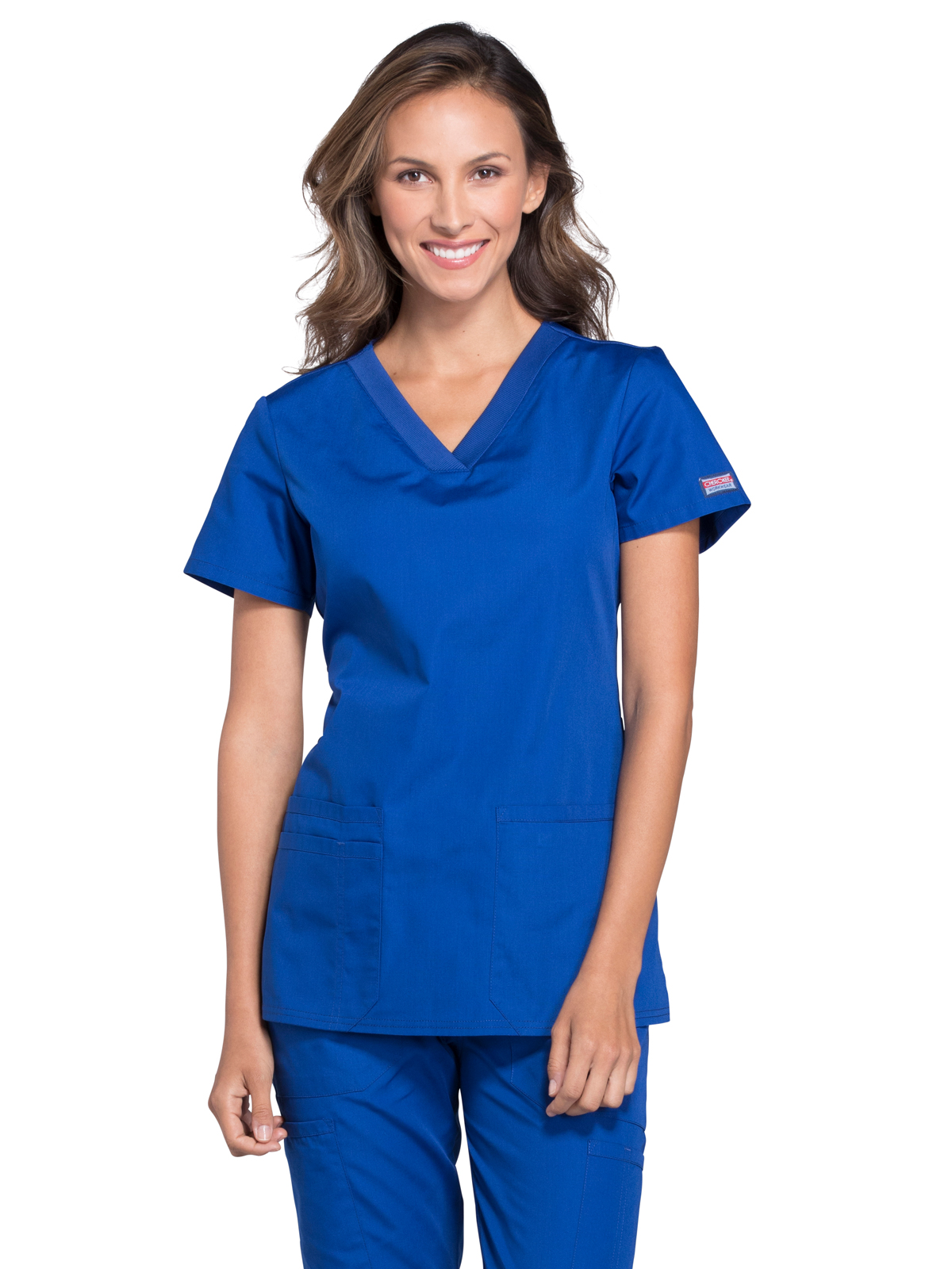 Cherokee WW645 Women's 2-Pocket V-Neck Top