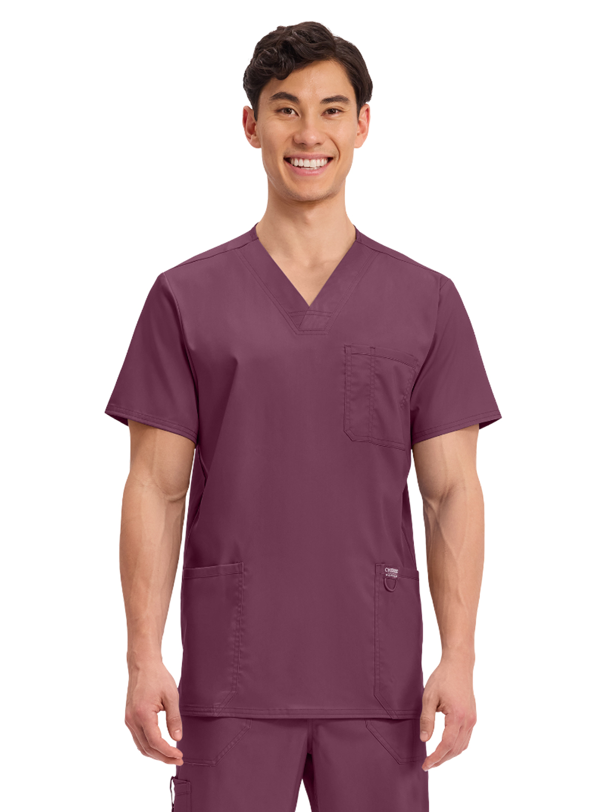 Cherokee WW670 Men's 3-Pocket V-Neck Top