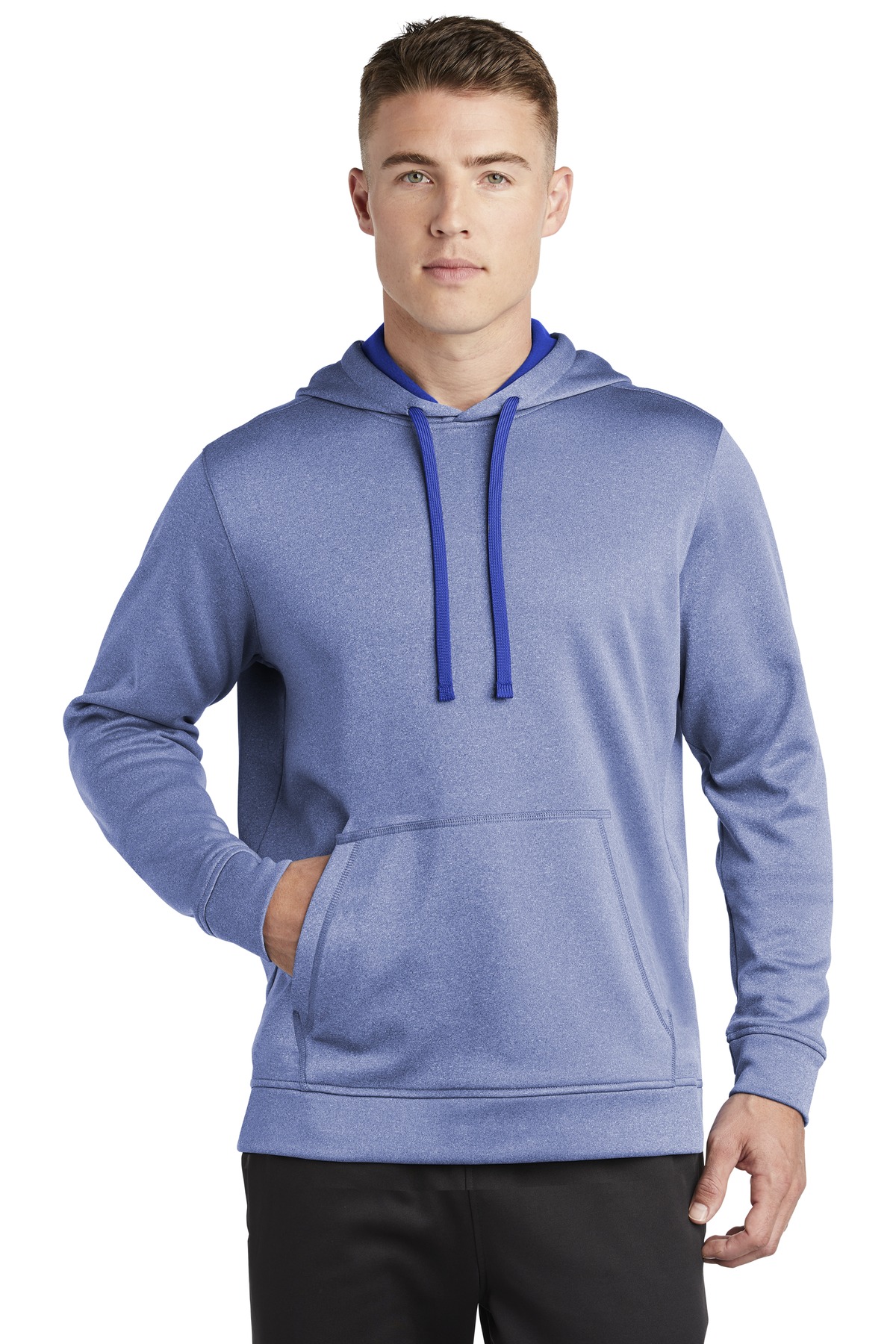 Sport-Tek ST264 PosiCharge Sport-Wick Heather Fleece Hooded Pullover