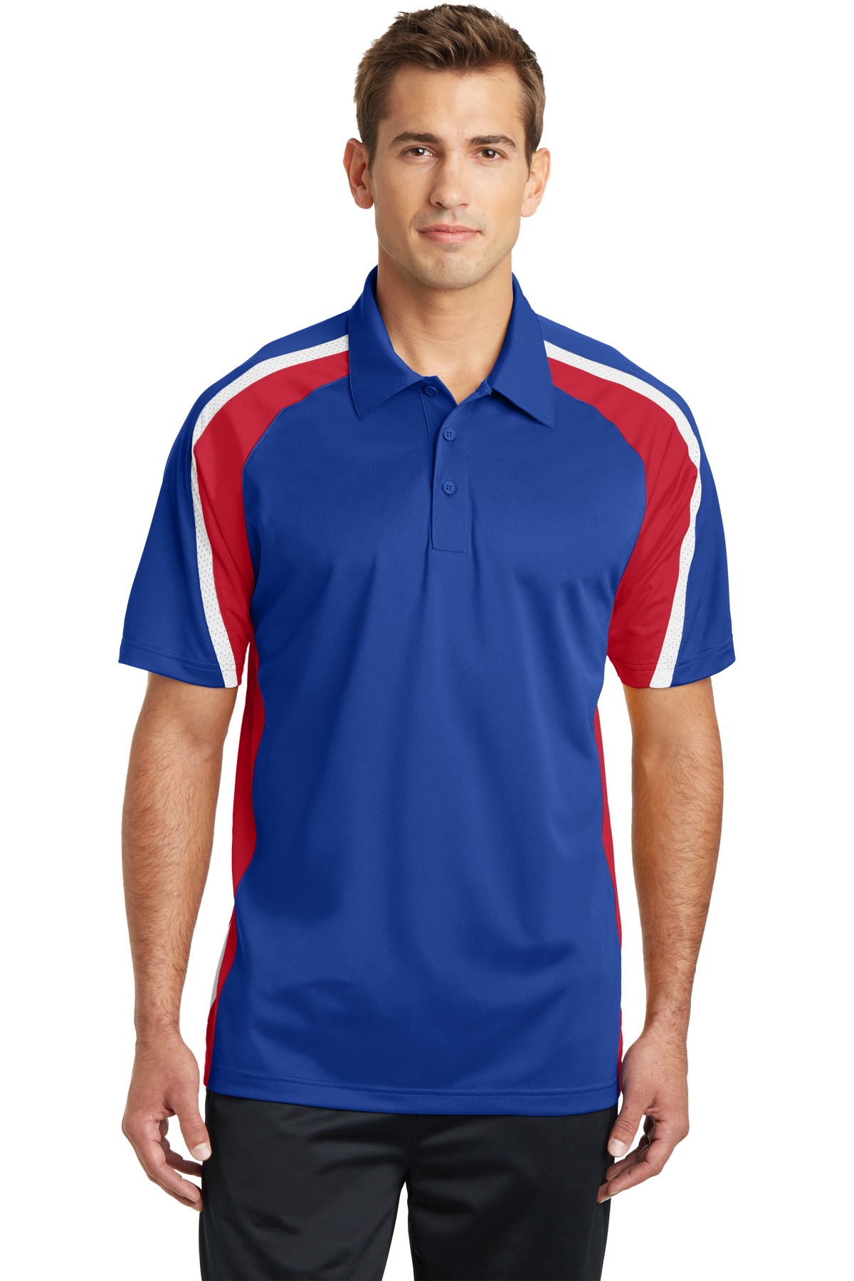 Sport-Tek ST654 Tricolor Micropique Sport-Wick Polo
