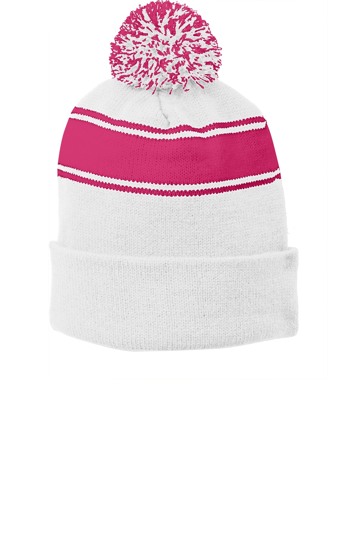 Sport-Tek STC28 Stripe Pom Beanie