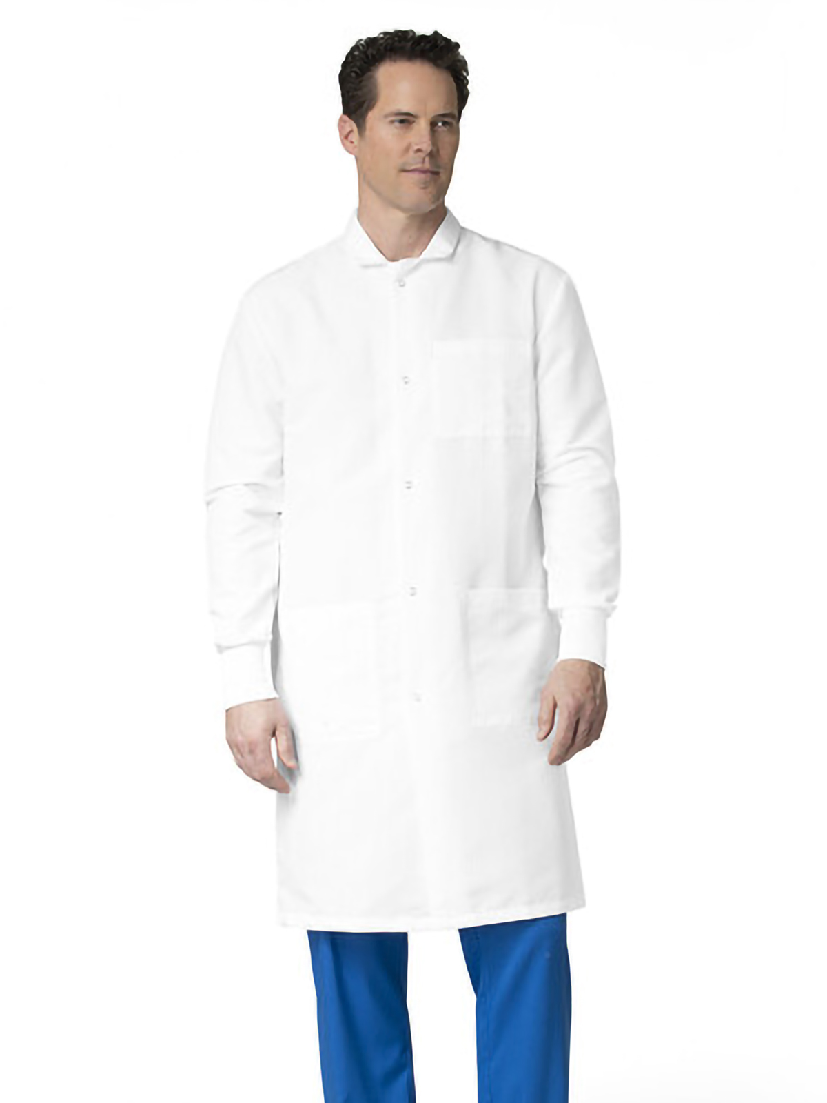 Fashion Seal 6410 Unisex Three-Pocket Snap-Front Comfort Back Barrier Protective Lab Coat