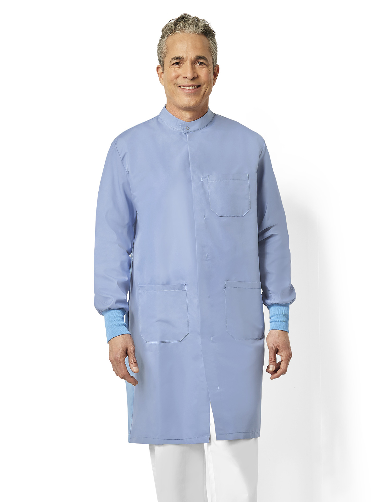 Fashion Seal 6420 Unisex Three-Pocket Snap-Collar Protective Lab Coat