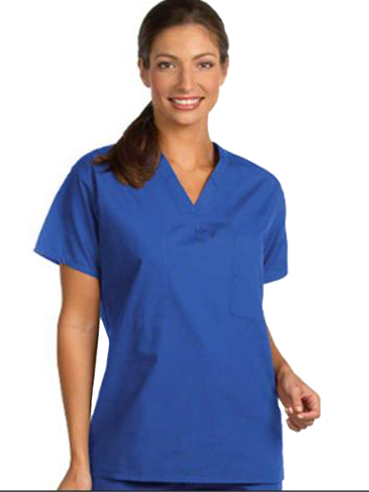 Fashion Seal 6690 Unisex Reversible V-Neck Top in Blueberry