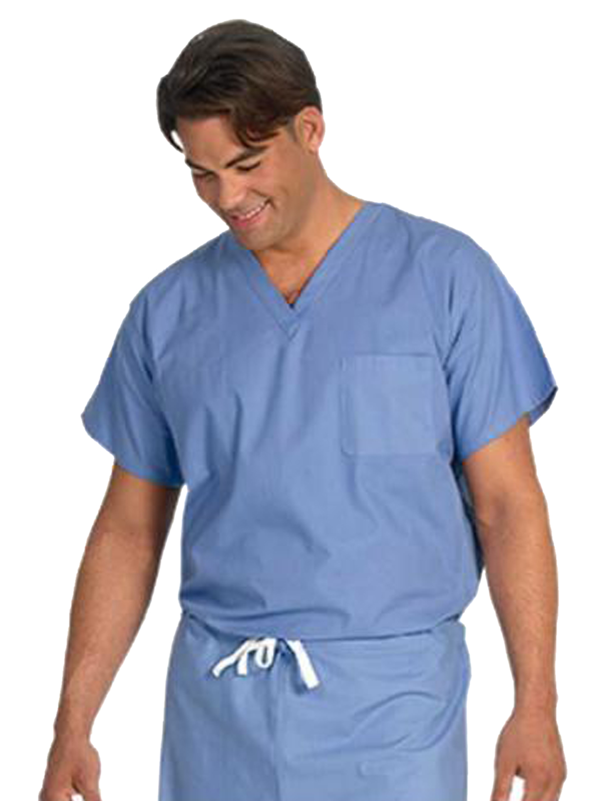 Fashion Seal 6691 Unisex Reversible V-Neck Top in Ciel Blue
