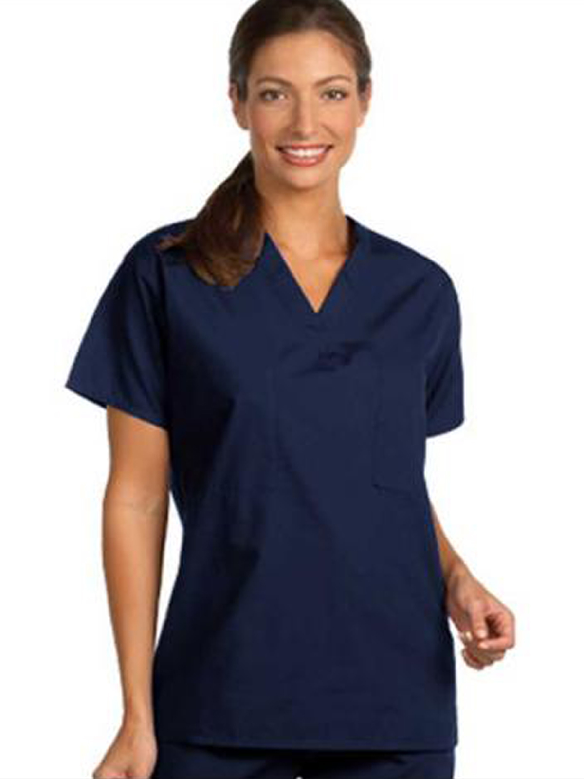 Fashion Seal 6694 Unisex Reversible V-Neck Top in Navy