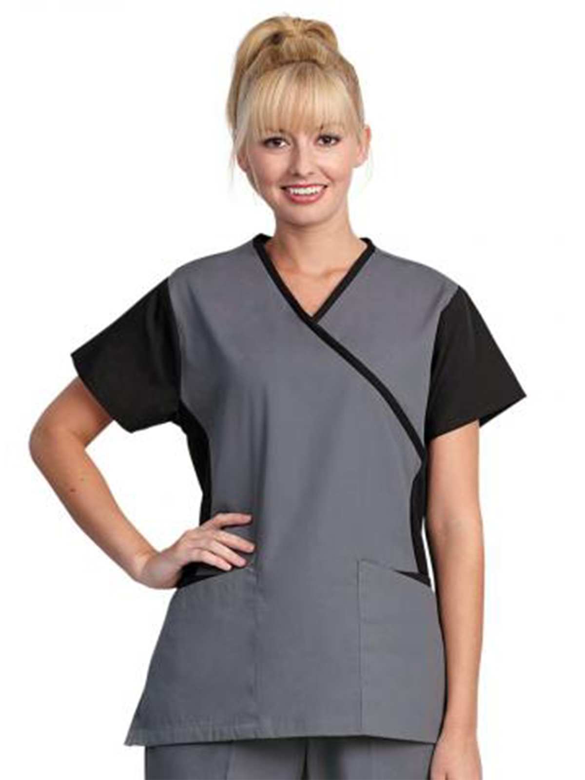 Fashion Seal 7139 Women's Crossover Side Flex Tunic Top