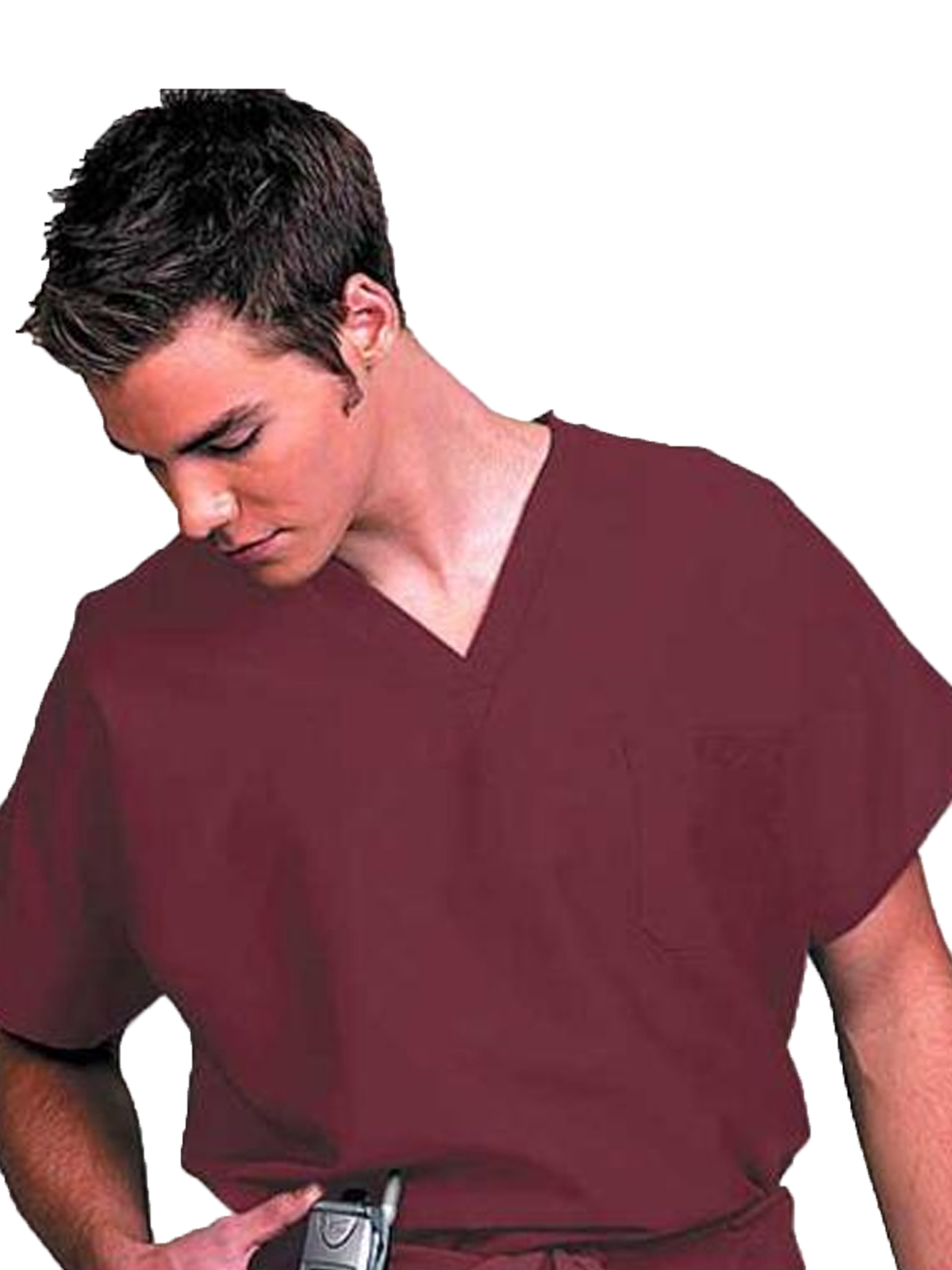 Fashion Seal 78741 Unisex 1-Pocket Top in Burgundy