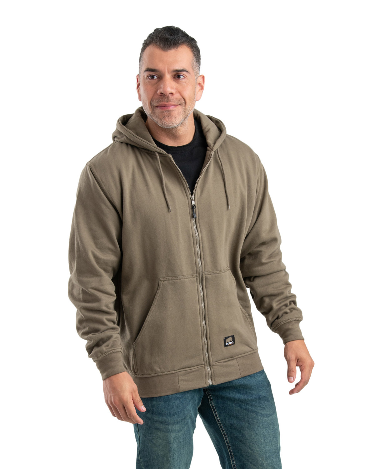 Berne SZ101T Men's Tall Heritage Thermal-Lined Full-Zip Hooded Sweatshirt