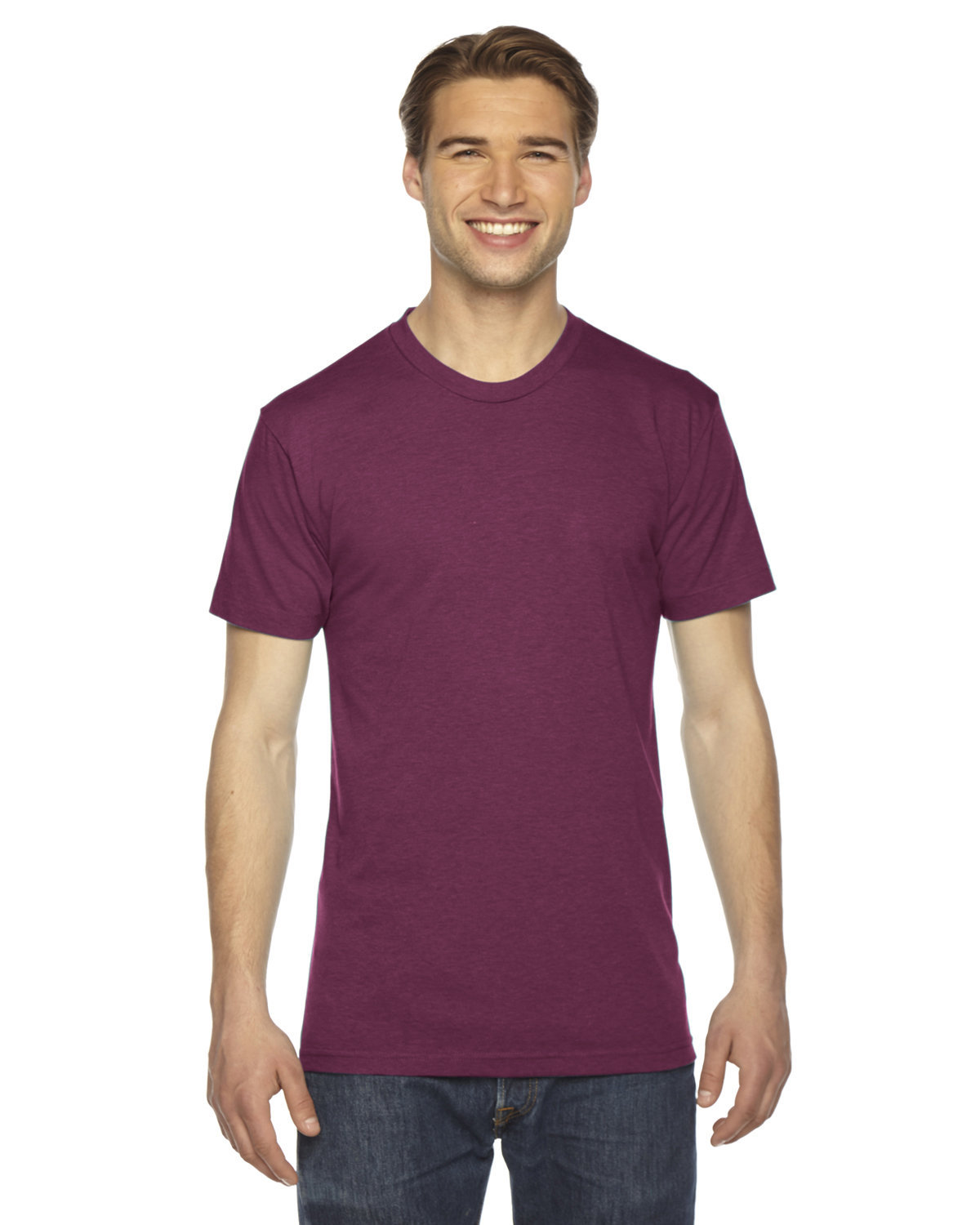 American Apparel TR401US Unisex Triblend USA Made Short-Sleeve Track T-Shirt