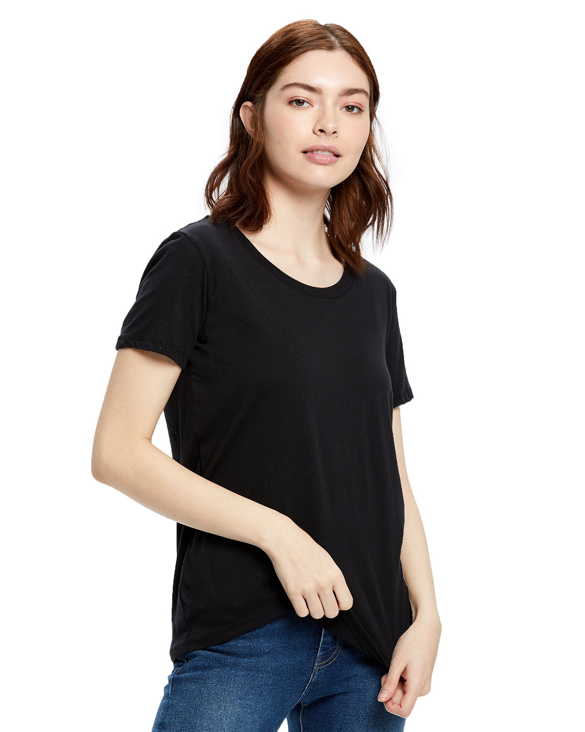 US Blanks US115 Women's Short-Sleeve Loose Fit Boyfriend Tee