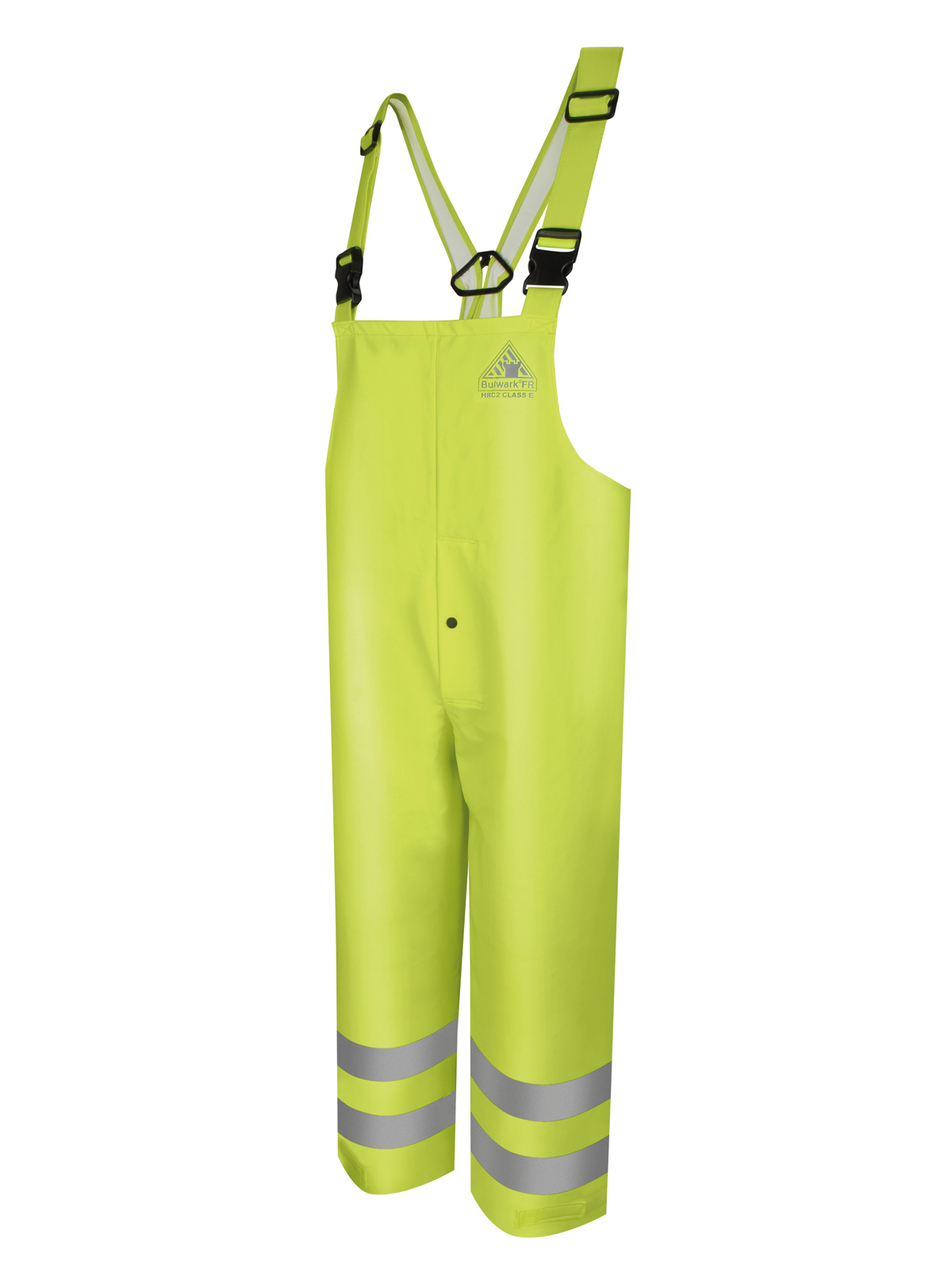 Bulwark BXN4 Men's Flame-Resistant Hi-Vis Rain Bib Overall