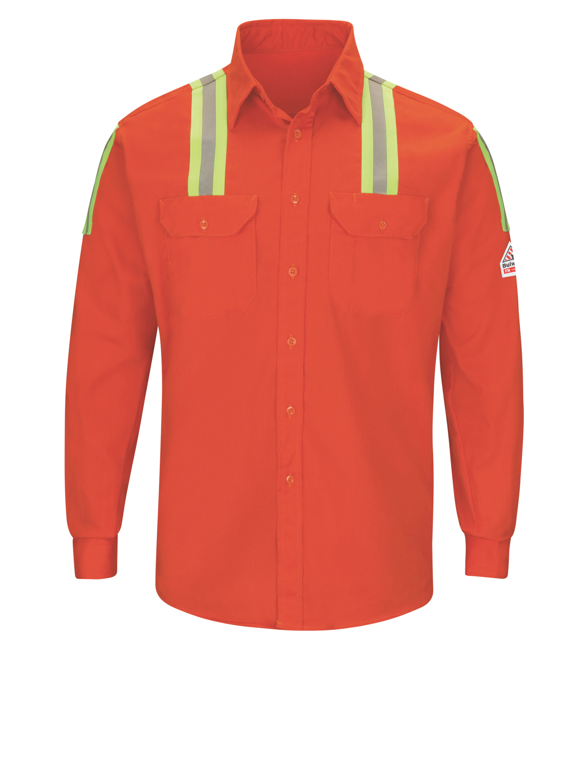 Bulwark SLAT Men's 7Oz Excel Flame-Resistant Hi-Visibility Work Shirt