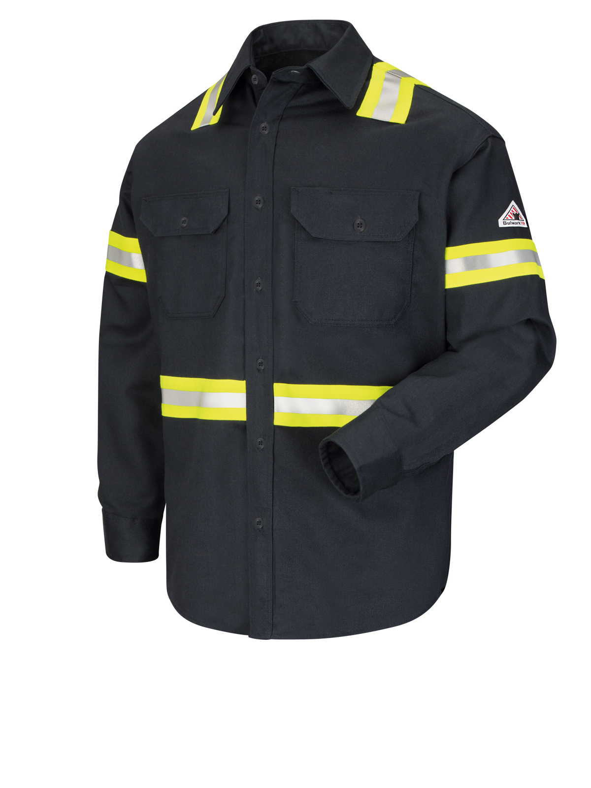 Bulwark SLDT Men's Enhanced Vis Uniform Shirt - Grey