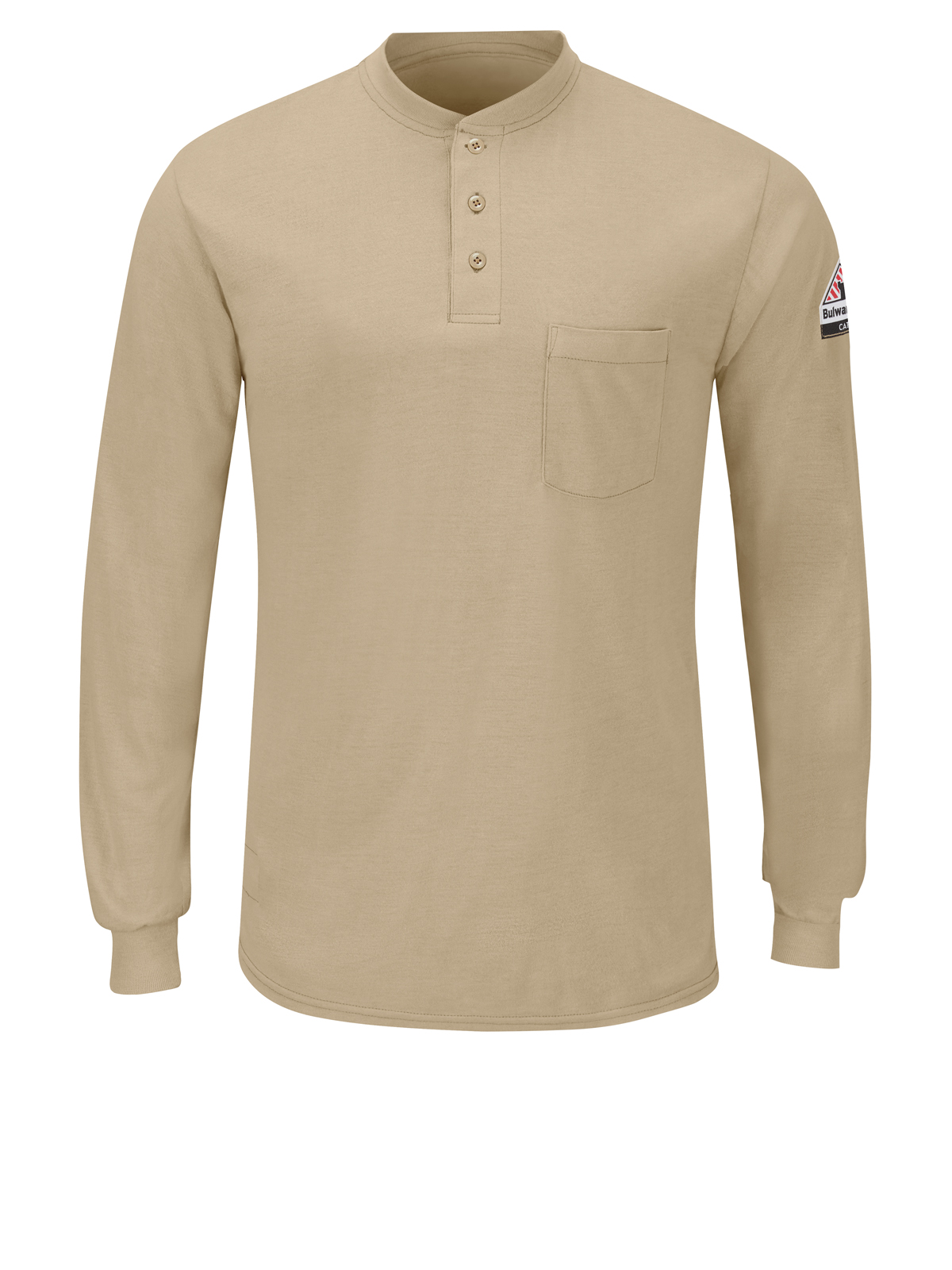 Bulwark SML8 Men's Long Sleeve Lightweight Henley Shirt