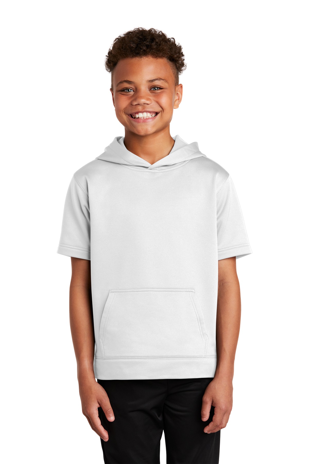 Sport-Tek YST251 Youth Sport-Wick Fleece Short Sleeve Hooded Pullover